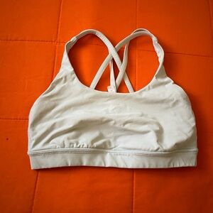 Lululemon sports Bra Womens 6 White Running & Gym Athletic Sportswear Casual